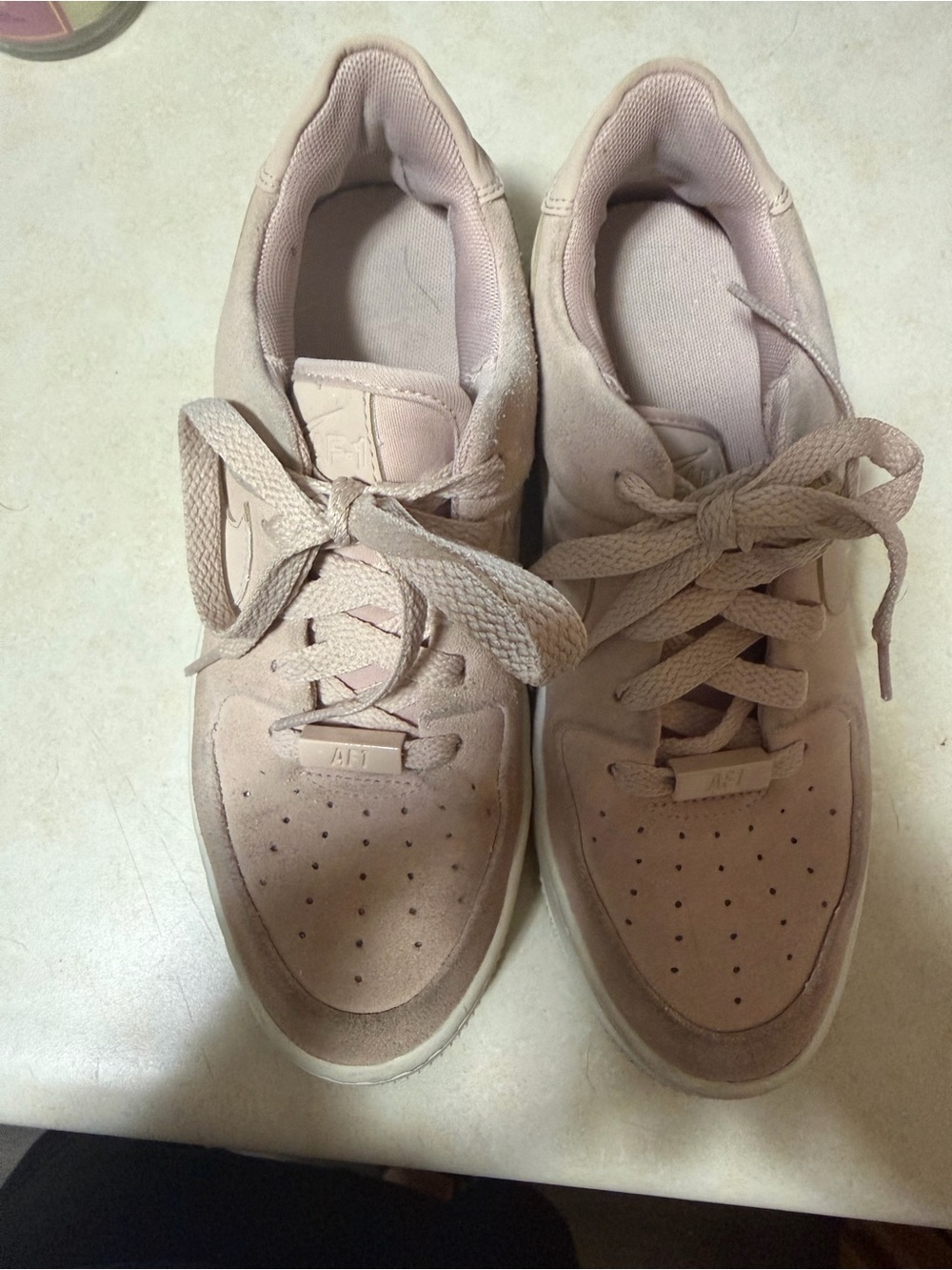 Nike Women's Blush Pink Suede Low-Top Sneakers